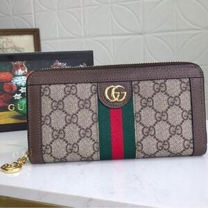 Gucci Brown and Green Wallet